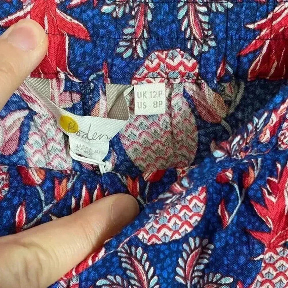 Boden Bembridge Pants Tropical Print Size 8P - Picture 8 of 11
